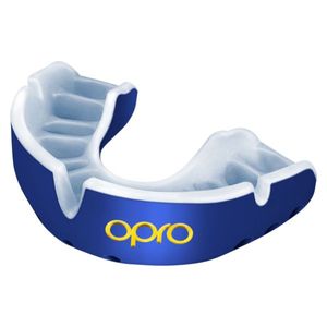 OPRO 790005 Gold Ultra Fit Mouthguard - Blue/White - JR