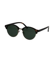 Spectrum zonnebril club rond havana goud groen unisex