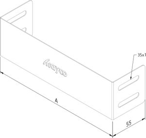 Kabelbaan Eindstuk Trayco 300mm