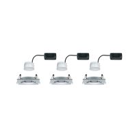 Paulmann 93456 Nova Inbouwlamp Set van 3 stuks LED LED 18 W Aluminium (gedraaid) - thumbnail