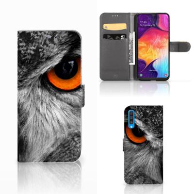 Samsung Galaxy A50 | Telefoonhoesje | Met pasjeshouder | Uil