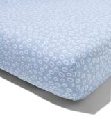 HEMA Kinder Hoeslaken Zacht Katoen 90x200 Blauw Met Bubbels