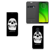 Mobiel BookCase Motorola Moto G7 Power Skull Eyes - thumbnail