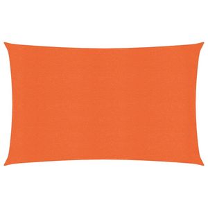 vidaXL Zonnezeil 160 g/m² 2x4 m HDPE oranje