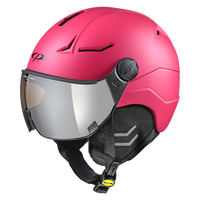 CP Coya+ Skihelm met Vizier roze | Extra veilig! | Meekleurend vizier