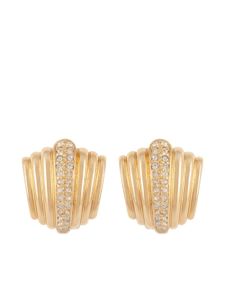 Christian Dior Pre-Owned boucles d'oreilles strassées à clips (années 1980)