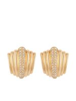 Christian Dior Pre-Owned boucles d'oreilles strassées à clips (années 1980)