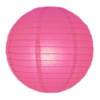 Bol lampionnen fuchsia roze 25 cm - thumbnail