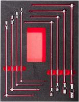 Milwaukee foam inlay t-dopsleutel set met cardangewricht | 8-delig - 4932499113