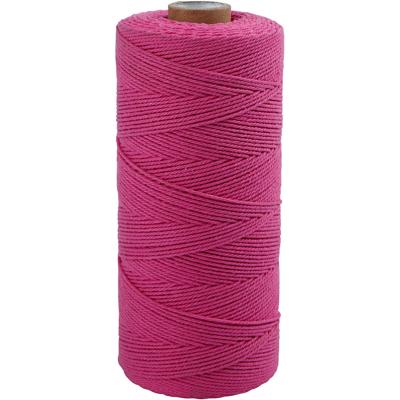 Creativ Company Macramé koord, l: 315 m, dikte 1 mm, dunne kwaliteit 12/12, roze, 220 gr/ 1 bol