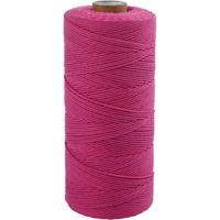 Creativ Company Macramé koord, l: 315 m, dikte 1 mm, dunne kwaliteit 12/12, roze, 220 gr/ 1 bol