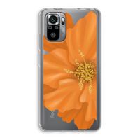 Orange Ellila flower: Xiaomi Redmi Note 10S Transparant Hoesje