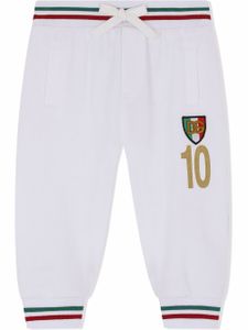 Dolce & Gabbana Kids pantalon de jogging à rayures de l'Italie - Blanc