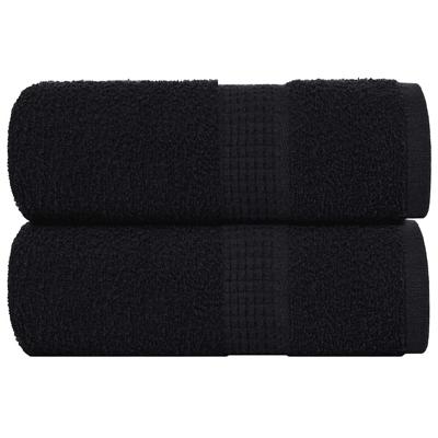 VidaXL Zeepdoekjes 2 st 30x30 cm 360 g/m² 100% katoen zwart