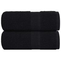 VidaXL Zeepdoekjes 2 st 30x30 cm 360 g/m² 100% katoen zwart