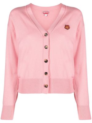 Kenzo cardigan en laine à col v - Rose