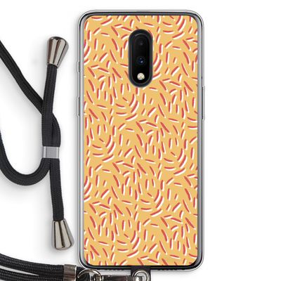 Camouflage: OnePlus 7 Transparant Hoesje met koord