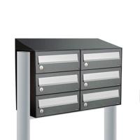 Allux Hive Set 2-Breed, 3-Hoog Met Dak Op Statief Antraciet - 40030065_2x3ds