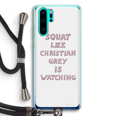 Christian Grey: Huawei P30 Pro Transparant Hoesje met koord