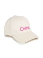 Chloé Kids casquette en coton à logo brodé - Blanc