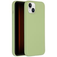 Accezz Liquid Silicone Backcover iPhone 15 Plus Telefoonhoesje Groen - thumbnail