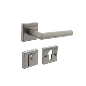 Intersteel Set achterdeurbeslag vierkant SKG3 geborsteld RVS