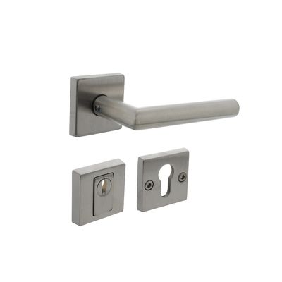 Intersteel Set achterdeurbeslag vierkant SKG3 geborsteld RVS