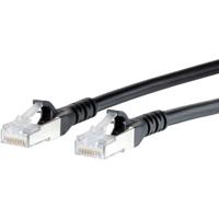 Metz Connect 130845A000-E RJ45 Netwerkkabel, patchkabel CAT 6A S/FTP 10.00 m Zwart Snagless 1 stuk(s)