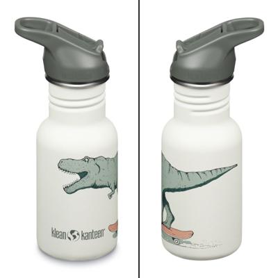 Klean Kanteen Kidsportfles - Lekvrij Dino Skate White