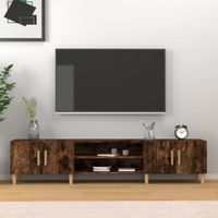 Tv-meubel 180x31,5x40 cm bewerkt hout gerookt eikenkleurig