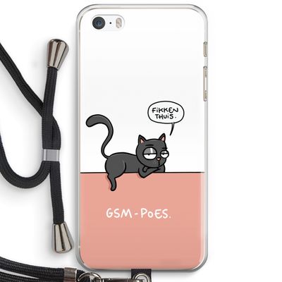 GSM poes: iPhone 5 / 5S / SE Transparant Hoesje met koord