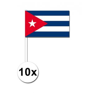 Zwaaivlaggetjes Cuba 10 stuks   -