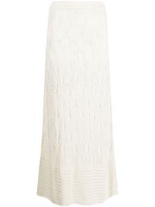 Le Kasha jupe Amon longue en crochet - Blanc