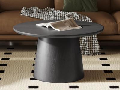 Ronde salontafel MIKOLO 80 cm donkerbruin