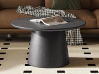 Ronde salontafel MIKOLO 80 cm donkerbruin