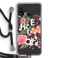 Hello in flowers: Huawei P Smart (2020) Transparant Hoesje met koord