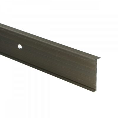 Trapneusprofiel PVC RVS geborsteld 14x43mm - 300cm