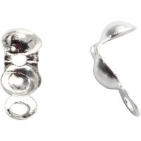 Creativ Company Kalot, l: 8 mm, d 3 mm, verzilverd, 20 stuk/ 1 doos