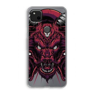 Hell Hound and Serpents: Google Pixel 4a Transparant Hoesje
