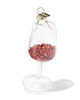 HEMA Kersthanger 11.5cm glas rode wijn