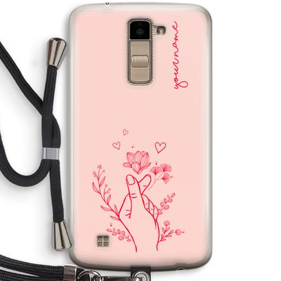 Giving Flowers: LG K10 (2016) Transparant Hoesje met koord