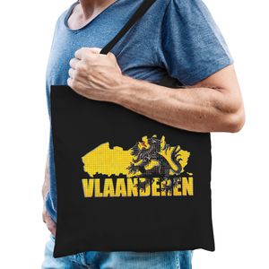 Silhouet van Vlaanderen tasje zwart voor heren