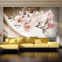 Zelfklevend fotobehang -  Magnolia's op de Golven  , Premium Print