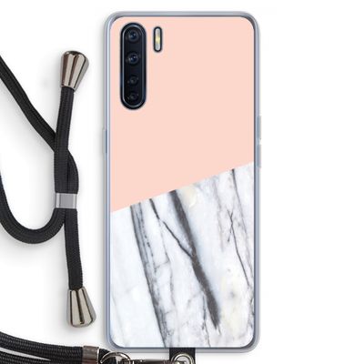 A touch of peach: Oppo A91 Transparant Hoesje met koord
