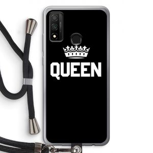 Queen zwart: Huawei P Smart (2020) Transparant Hoesje met koord