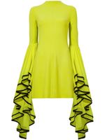 Proenza Schouler robe en crêpe à manches volantées - Vert - thumbnail