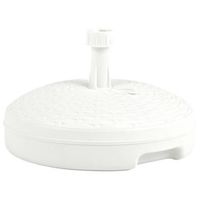 VidaXL Parasolvoet gevuld met zand/water 20 l kunststof rattan wit