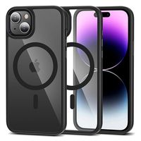 iPhone 15 Tech-Protect Magmat Cover - MagSafe-compatibel - Zwart / Doorzichtig - thumbnail