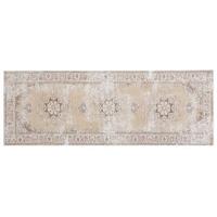 Beliani - ALMUS - Laagpolig vloerkleed - Beige - 60 x 180 cm - Katoen