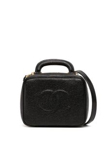 CHANEL Pre-Owned trousse de toilettes à logo CC (1997) - Noir